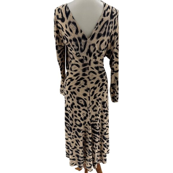 Marisa Kenson Collection Leopard Print Midi Dress Medium - Picture 2 of 7